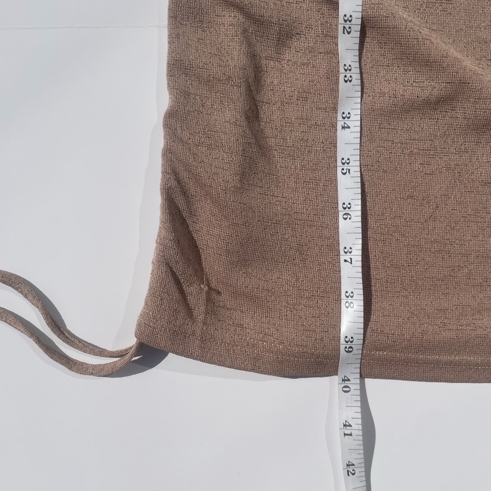 Love Riche Sleeveless Ruched Mini Dress - Tan - Picture 5 of 6